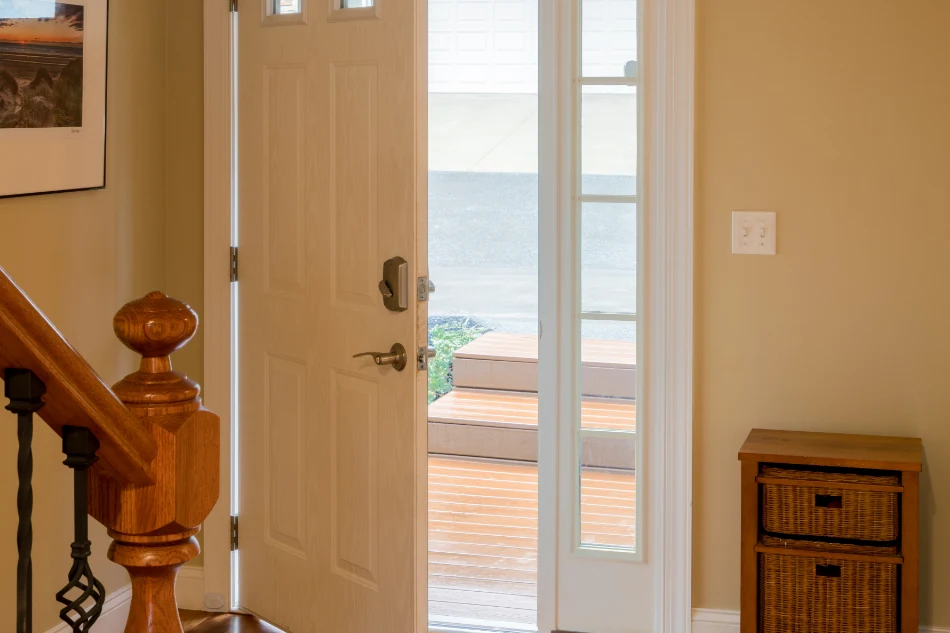 Open front door of home